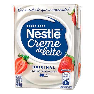 Creme de Leite UHT Leve Homogeneizado Original Nestlé Caixa 200g | MercadoLivre