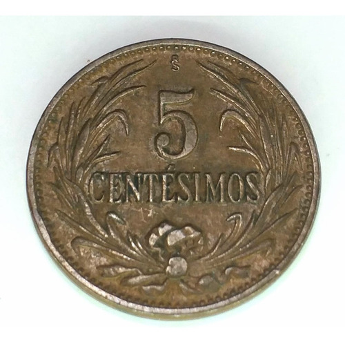 Antigua Moneda 5 Centésimos Uruguay 1947