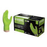 Guantes Desechables Industriales De Nitrilo Verde Hd, 8...