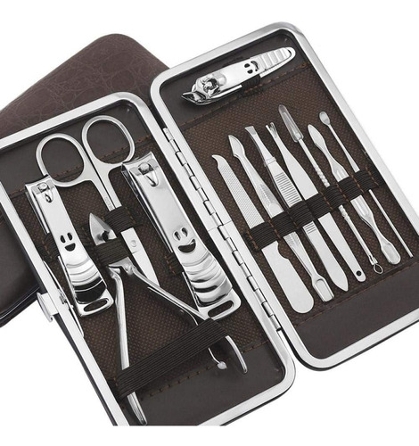 Estuche Set Manicure Pedicure Kit Cortauñas 12 Piezas