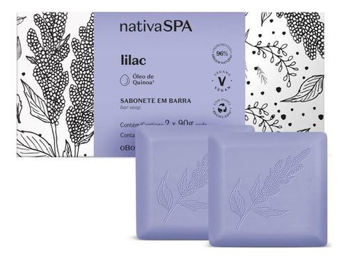 Sabonete Em Barra Nativa Spa Lilac 2x90g Boticário Mulher