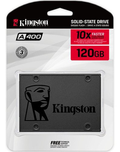 Disco Sólido Interno Kingston Sa400s37/120g 120gb Evotech