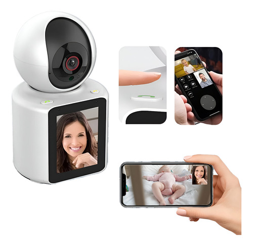 Camera Segurança Wi-fi 4mp Babá Eletrônica P/ Bebês E Idosos