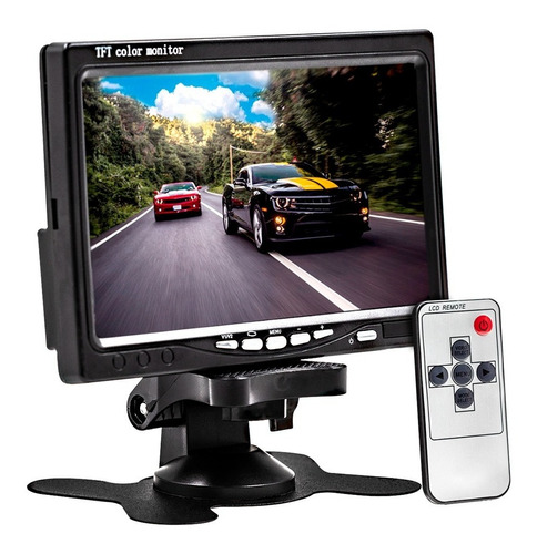 Tela Lcd Automotivo Carro 7 Polegas Com Hdmi Vga Hz-7001hd