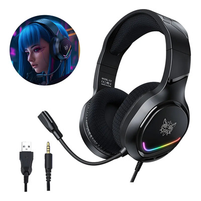 Auriculares Profesionales Para Jugadores Onikuma X31 Rgb Negros | Meses sin interés
