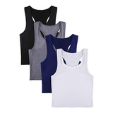 Mujeres Tops 4 Piezas Básico Crop Tank Tops Sin Mangas 12006