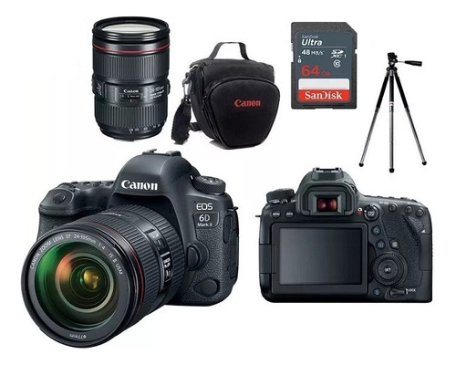 Canon 6d Mark Ii 24-105mm Is Ii + Bolsa+tripé+64gb Nota Fiscal