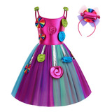 Vestido Candy De Purim Para Niña  Para Fiesta  Princesa