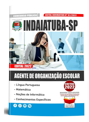 Apostila Agente De Organização Escolar - Indaiatuba Sp 2022