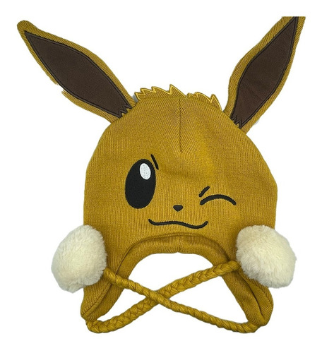 Gorro Beanie Pokémon Eevee Pompones Nintendo De Frío
