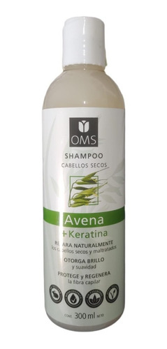 Shampoo Cabello Seco Oms Avena + Keratina Regenera 300ml