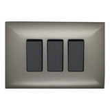 Interruptor S17 9/12 1m Triple Grafito-noir Sinthesi
