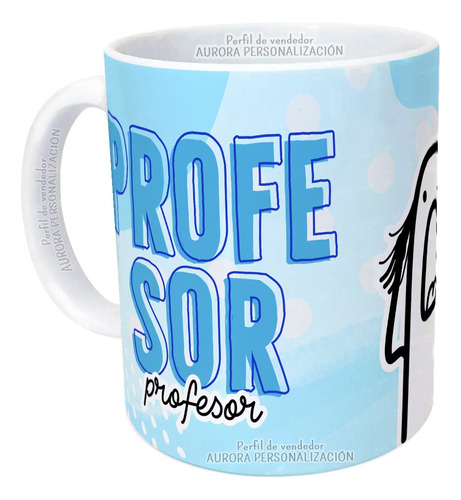 Mug Pocillo Profesora Regalo Florkofcow Docente Profesión 01