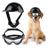 Juego De 2 Gafas De Sol Para Perros Y Casco Para Mascotas Co