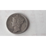 Moneda Estados Unidos 10 Cents 1929  Ceca S Plata 0.9 (x883