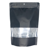 50 Bolsas Doypack 18x26x5 Cm Aluminio Negro /14722 Funsmart