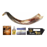 Shofar De Chifre Antílope + Talit + Capa + Livro - Original De Israel #l3