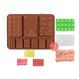 Molde Silicona Multi Tabletas + 6 Mini Chocolate Texturas