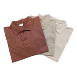 Kit 3 Camisas Masculinas Polo Piquet Casual Alta Qualidade