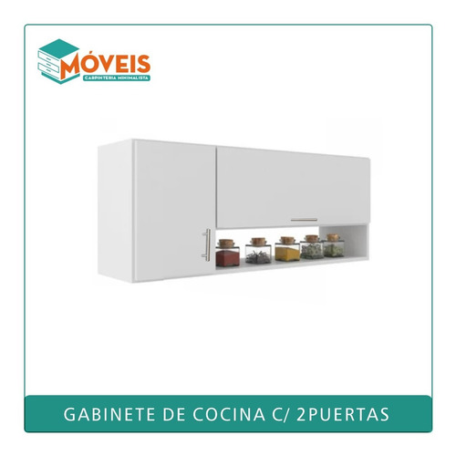 Alacena Alta Para Cocina Integral C/2 Puertas Y Especiero