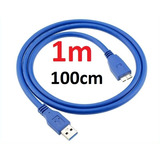 Cable Usb 3.0 Para Disco Duro Externo De 1 Metro Wi66 Color Azul