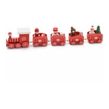 Tren De Madera Decoración Para Navidad Juguete Árbol Muñecos