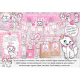 Kit Imprimible Candy Bar Gatita Marie 100% Editable