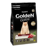 Ração Gatos Castrados Adultos Sabor Carne Golden 3 Kg