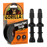 Fita Aro Tubeless Gorilla Tape 25mm + Par Válvulas Alumínio