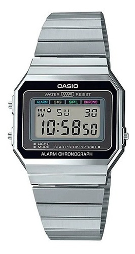Reloj Casio Original A-700w-1a Vintage Alarma Luz Granimp