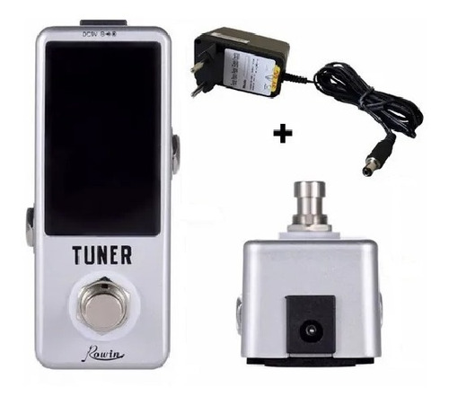 Afinador Guitarra Violao Mini Pedal Tuner Cromatico + Fonte