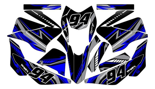 Stickers, Calca, Vinil, Para Moto 125z Moto Roja Mod-34