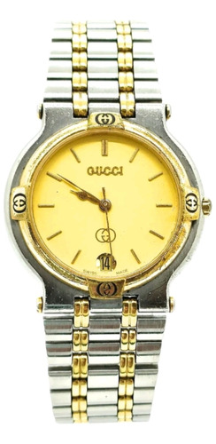 Reloj Gucci Plateado Con Dorado 