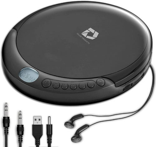 Cd Player Portatil Discman Anti Golpes Aux Incluye Audifonos