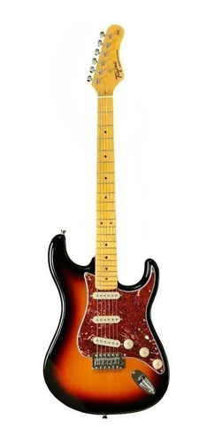 Guitarra Eléctrica Tagima Tw Series Tg-530 Stratocaster De Tilo Sunburst Barniz Con Diapasón De Arce
