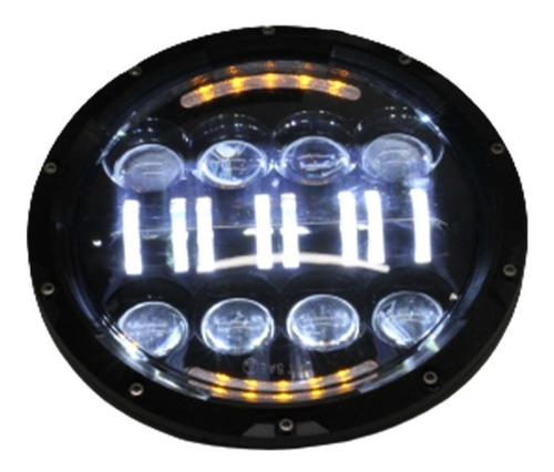 Optica Faro Led 7 PuLG Wrangler Jeep Willy F100 4 Fun El Par Foto 8