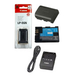 Kit Lp-e6n 70d  E Carregador Lc-e6e Compativel Canon Novo