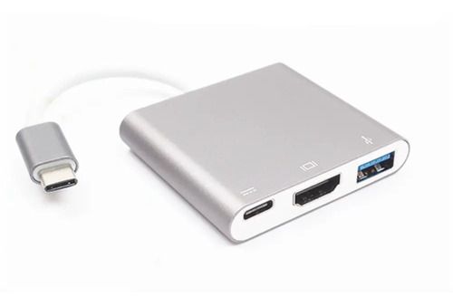 Hub Multipuerto 3 Usb C Hdmi 3.1 Video Carga Dato Tablet Cel