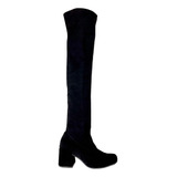 Botas Bucanera Elastizada Gamuza 933 Taco Bajo 6 Cm Invierno