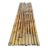 6 Varas De Bambú Estaca Cultivo Tutor Jardin 1.5m / 3-4 Cm