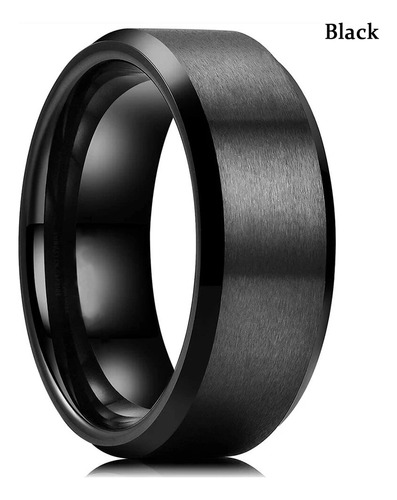 Anillo De Carburo De Tungsteno Para Hombre De 8 Mm Con Incru