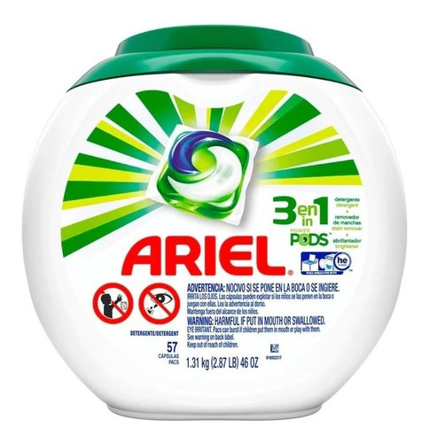 Detergente En Capsulas Ariel 57 Un