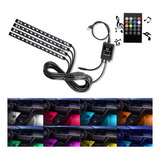 Tiras 48 Led Rgb Interior Control Remoto Luz Para Auto Usb