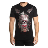 Playera Affliction Feathers & Bones Caballero Importada S