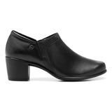 Zapato Tacón Ancho Piel Mujer Negro Flexi 110413 Gnv®