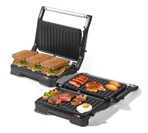 Uvfast Panini Press Grill Sandwich Creador Pequeno, Multi Sl