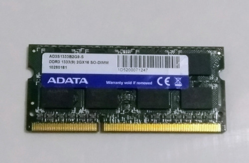 Memoria Ram 2gb Adata Ddr3 Laptop