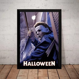 Cuadro Michael Myers Halloween Marco Vidrio 51x36 Terror Art