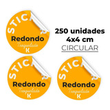 Sticker Personalizado Adhesivo 250 Unid De 4cm 