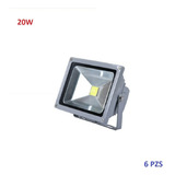 Reflector Led 20w Bco Frio 6 Pzs Exterior Luminaria